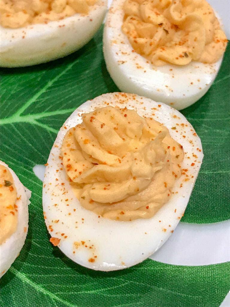 Smoky Sriracha Deviled Eggs