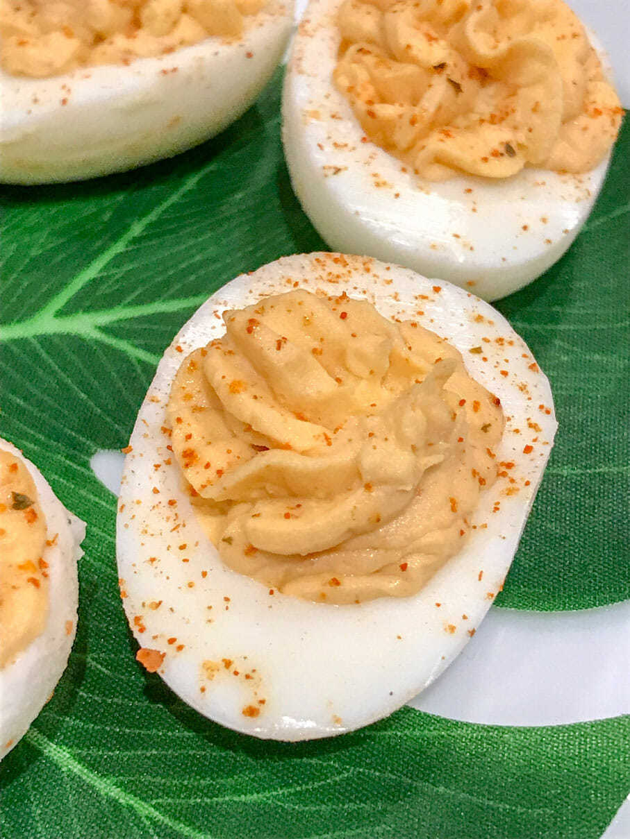 Smoky Sriracha Deviled Eggs