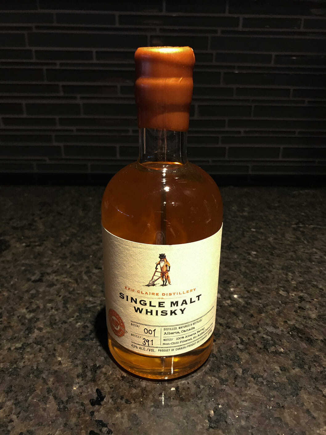 Eau Claire Distillery Single Malt Whiskey