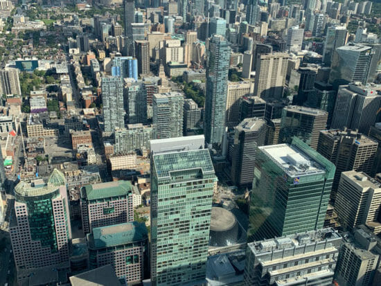 View from CN Tower Toronto