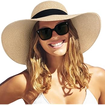 Womens Sun Straw Hat Wide Brim
